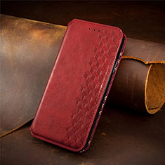 Coque Portefeuille Livre Cuir Etui Clapet S09D pour Xiaomi Redmi 9 Prime India Rouge