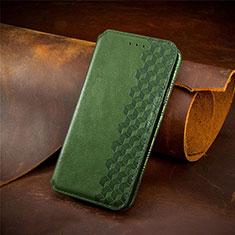 Coque Portefeuille Livre Cuir Etui Clapet S09D pour Xiaomi Redmi 9 Prime India Vert