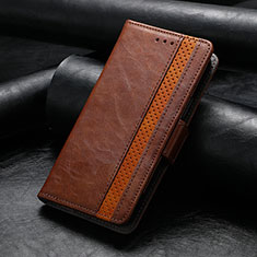 Coque Portefeuille Livre Cuir Etui Clapet S10D pour Huawei Honor 60 Pro 5G Marron