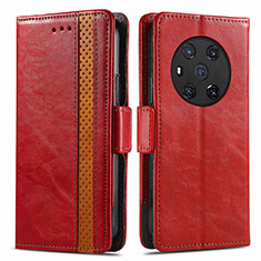 Coque Portefeuille Livre Cuir Etui Clapet S10D pour Huawei Honor Magic3 5G Rouge