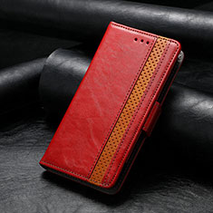 Coque Portefeuille Livre Cuir Etui Clapet S10D pour Motorola Moto E13 Rouge