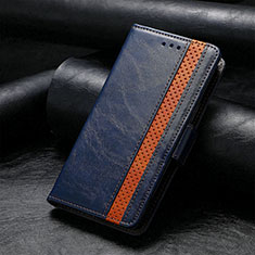 Coque Portefeuille Livre Cuir Etui Clapet S10D pour Sharp Aquos R8s Bleu