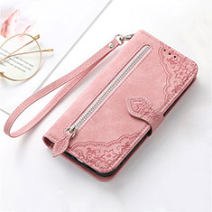 Coque Portefeuille Livre Cuir Etui Clapet S14D pour Oppo Reno8 T 4G Rose