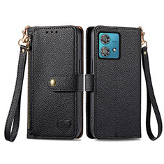 Coque Portefeuille Livre Cuir Etui Clapet S15D pour Motorola Moto G84 5G Noir