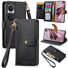 Coque Portefeuille Livre Cuir Etui Clapet S15D pour Oppo Reno10 Pro 5G Noir