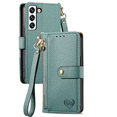 Coque Portefeuille Livre Cuir Etui Clapet S15D pour Samsung Galaxy S25 5G Vert