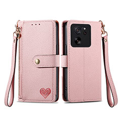 Coque Portefeuille Livre Cuir Etui Clapet S15D pour Xiaomi Redmi K60 Ultra 5G Rose