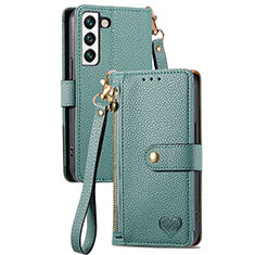 Coque Portefeuille Livre Cuir Etui Clapet S16D pour Samsung Galaxy S24 5G Vert