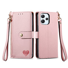 Coque Portefeuille Livre Cuir Etui Clapet S16D pour Xiaomi Redmi 12 4G Rose