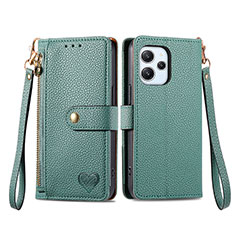 Coque Portefeuille Livre Cuir Etui Clapet S16D pour Xiaomi Redmi 12 4G Vert