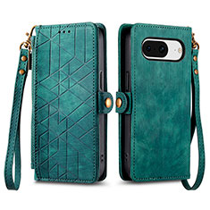 Coque Portefeuille Livre Cuir Etui Clapet S17D pour Google Pixel 8 5G Vert