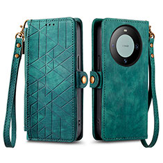 Coque Portefeuille Livre Cuir Etui Clapet S17D pour Huawei Mate 60 Pro+ Plus Vert