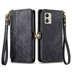 Coque Portefeuille Livre Cuir Etui Clapet S17D pour Motorola Moto G53j 5G Noir