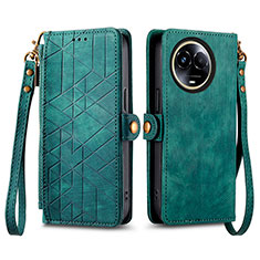 Coque Portefeuille Livre Cuir Etui Clapet S17D pour Realme 11 5G Vert