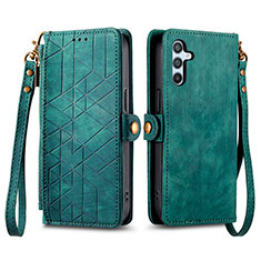 Coque Portefeuille Livre Cuir Etui Clapet S17D pour Samsung Galaxy A34 5G Vert