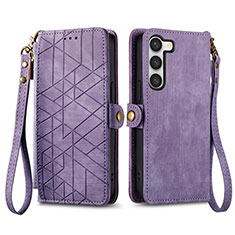 Coque Portefeuille Livre Cuir Etui Clapet S17D pour Samsung Galaxy S24 5G Violet