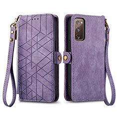 Coque Portefeuille Livre Cuir Etui Clapet S18D pour Samsung Galaxy S20 FE (2022) 5G Violet