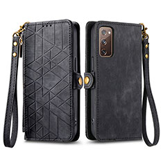 Coque Portefeuille Livre Cuir Etui Clapet S18D pour Samsung Galaxy S20 FE 4G Noir