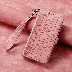 Coque Portefeuille Livre Cuir Etui Clapet S18D pour Samsung Galaxy S22 Ultra 5G Rose