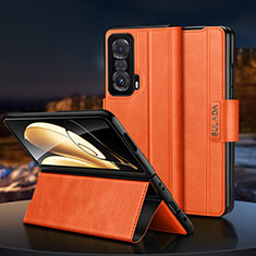 Coque Portefeuille Livre Cuir Etui Clapet SD1 pour Huawei Honor Magic V 5G Orange