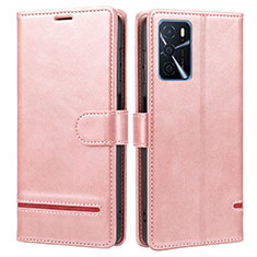 Coque Portefeuille Livre Cuir Etui Clapet SY1 pour Oppo A16 Rose