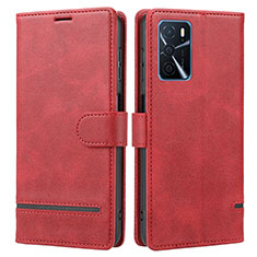 Coque Portefeuille Livre Cuir Etui Clapet SY1 pour Oppo A16 Rouge