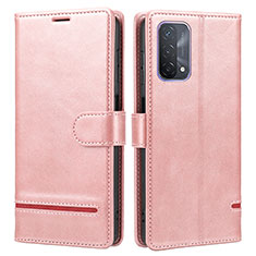 Coque Portefeuille Livre Cuir Etui Clapet SY1 pour Oppo A74 5G Rose