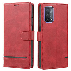 Coque Portefeuille Livre Cuir Etui Clapet SY1 pour Oppo A74 5G Rouge