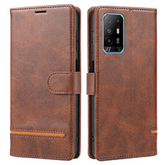 Coque Portefeuille Livre Cuir Etui Clapet SY1 pour Oppo A95 5G Marron