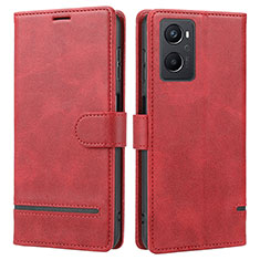 Coque Portefeuille Livre Cuir Etui Clapet SY1 pour Oppo F21s Pro 5G Rouge