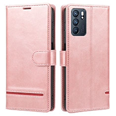 Coque Portefeuille Livre Cuir Etui Clapet SY1 pour Oppo Reno6 5G Rose