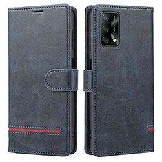 Coque Portefeuille Livre Cuir Etui Clapet SY1 pour Oppo Reno6 Lite Bleu