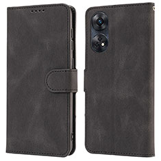 Coque Portefeuille Livre Cuir Etui Clapet SY1 pour Oppo Reno8 T 4G Noir