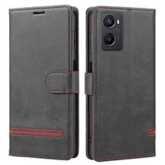 Coque Portefeuille Livre Cuir Etui Clapet SY1 pour Oppo Reno8 Z 5G Noir