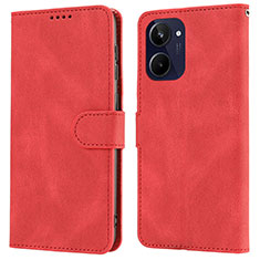 Coque Portefeuille Livre Cuir Etui Clapet SY1 pour Realme 10 4G Rouge