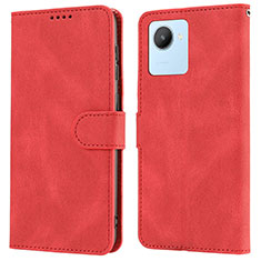 Coque Portefeuille Livre Cuir Etui Clapet SY1 pour Realme C30 Rouge