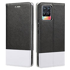 Coque Portefeuille Livre Cuir Etui Clapet SY2 pour Realme 8 4G Noir