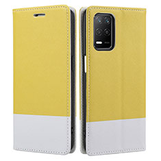 Coque Portefeuille Livre Cuir Etui Clapet SY2 pour Realme 8 5G Jaune