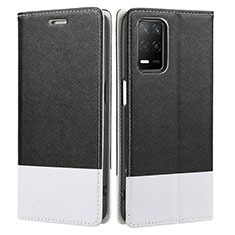 Coque Portefeuille Livre Cuir Etui Clapet SY2 pour Realme 8s 5G Noir