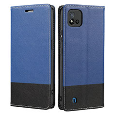 Coque Portefeuille Livre Cuir Etui Clapet SY2 pour Realme C11 (2021) Bleu