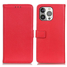 Coque Portefeuille Livre Cuir Etui Clapet T01 pour Apple iPhone 13 Pro Rouge