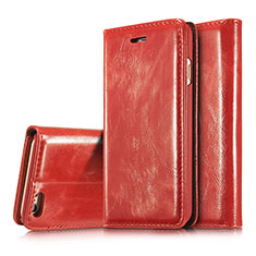 Coque Portefeuille Livre Cuir Etui Clapet T01 pour Apple iPhone 6 Plus Rouge