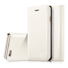 Coque Portefeuille Livre Cuir Etui Clapet T01 pour Apple iPhone 6S Blanc