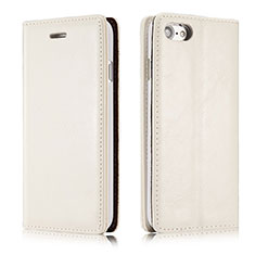 Coque Portefeuille Livre Cuir Etui Clapet T01 pour Apple iPhone 8 Blanc