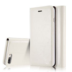 Coque Portefeuille Livre Cuir Etui Clapet T01 pour Apple iPhone 8 Plus Blanc