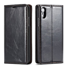 Coque Portefeuille Livre Cuir Etui Clapet T01 pour Apple iPhone XR Noir