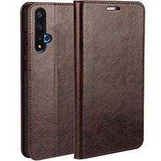 Coque Portefeuille Livre Cuir Etui Clapet T01 pour Huawei Honor 20S Marron