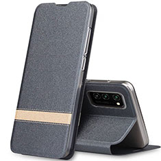 Coque Portefeuille Livre Cuir Etui Clapet T01 pour Huawei Honor V30 5G Gris