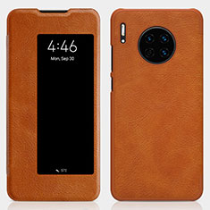 Coque Portefeuille Livre Cuir Etui Clapet T01 pour Huawei Mate 30 Orange