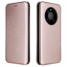 Coque Portefeuille Livre Cuir Etui Clapet T01 pour Huawei Mate 40 Or Rose